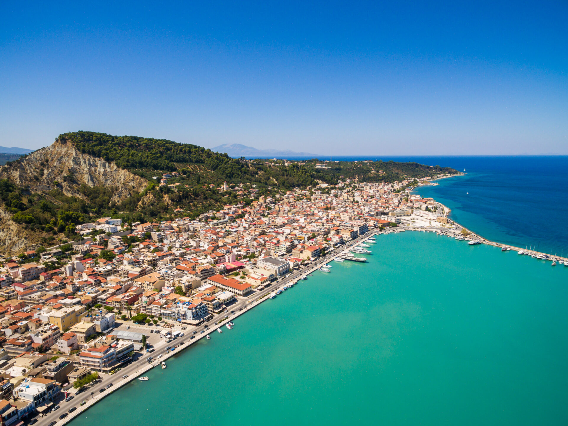 Aerial view of Zakynthos city
